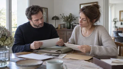Organisation des documents familiaux pour préparer un dossier de succession — illustration générée par IA